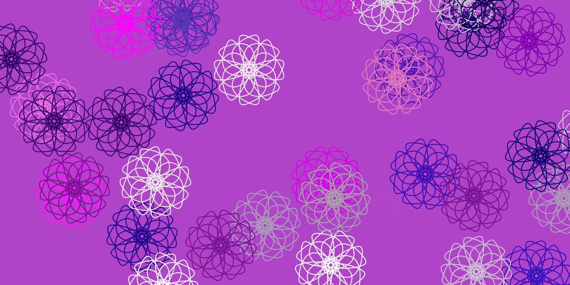 Light purple, pink natural layout with flowers. vector