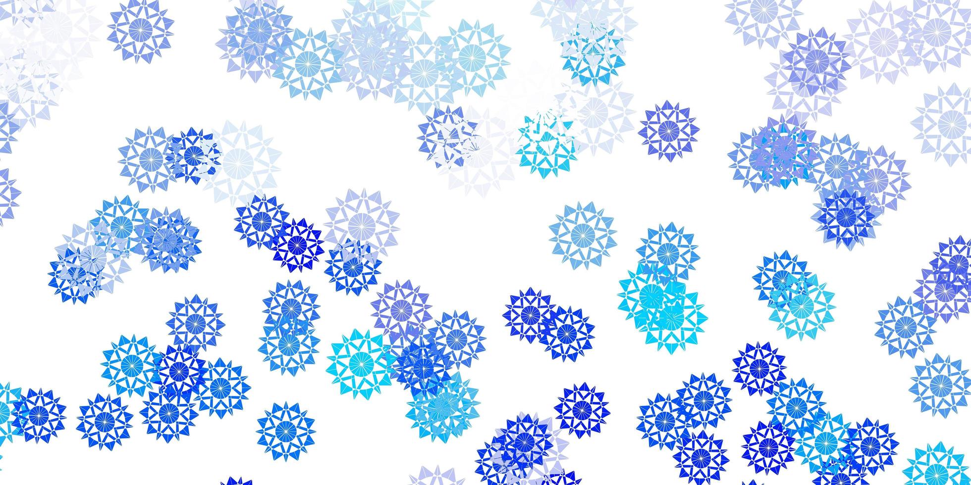 Light blue pattern with colored snowflakes. vector
