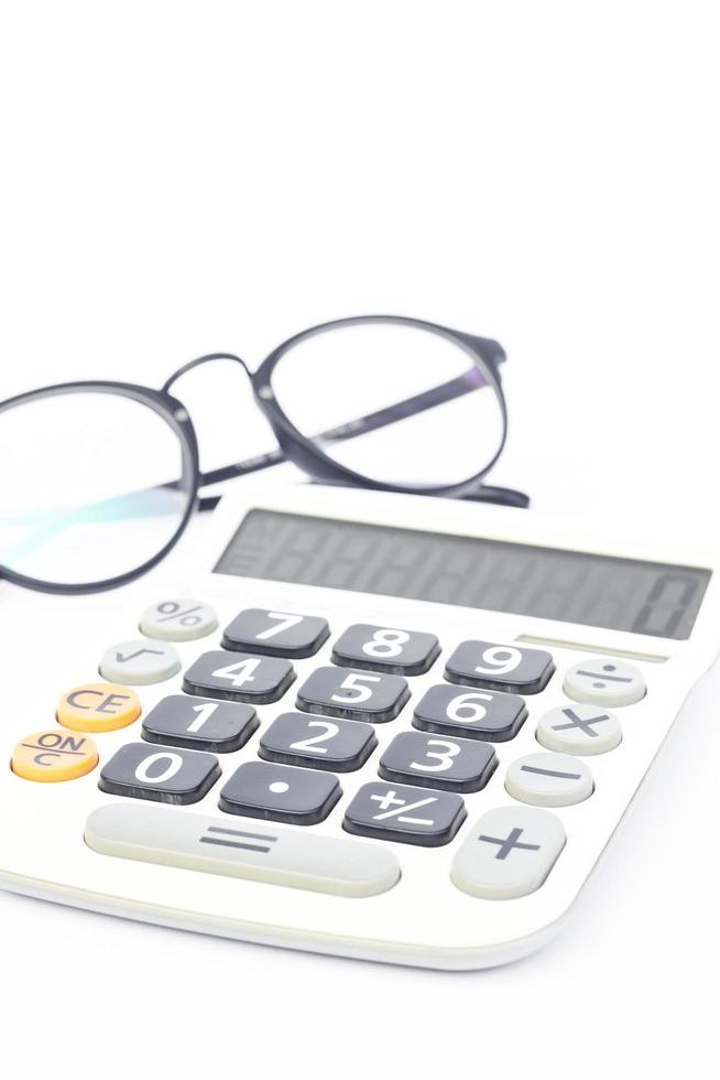 Calculator and glasses photo