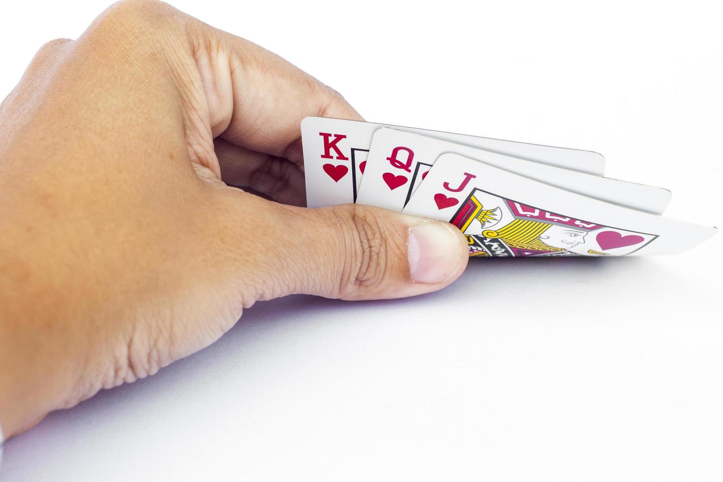 Cards in a hand photo