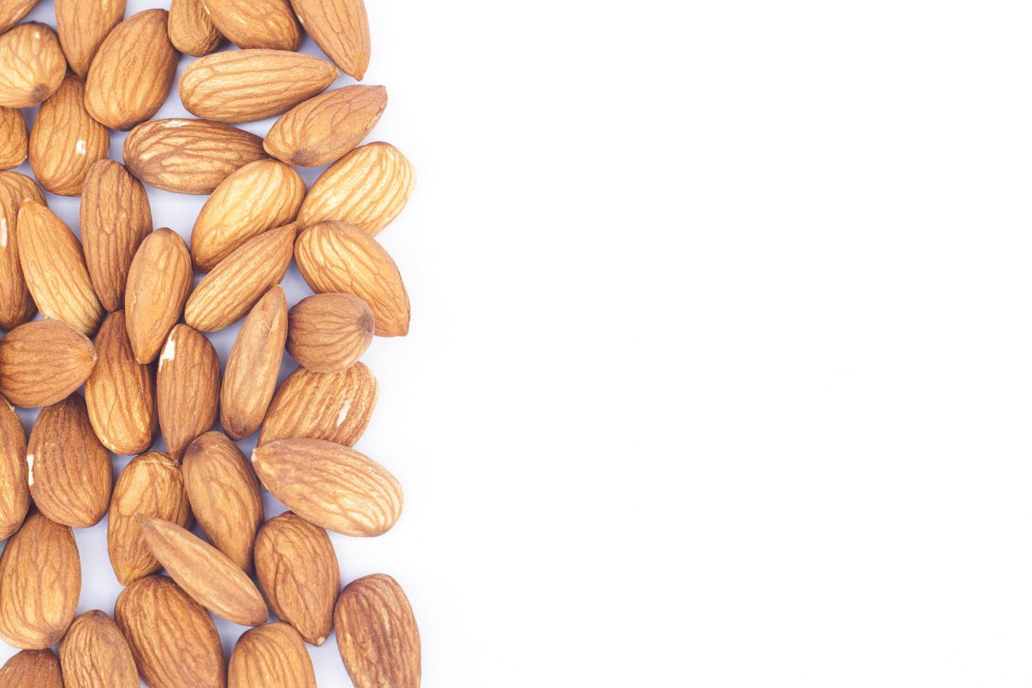 Almond nuts with copy space photo