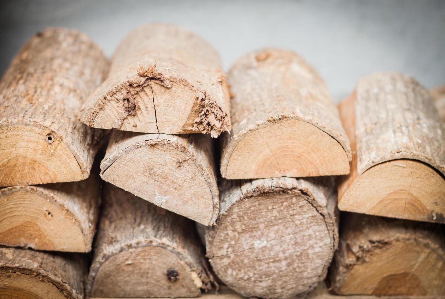 Close-up of firewood photo