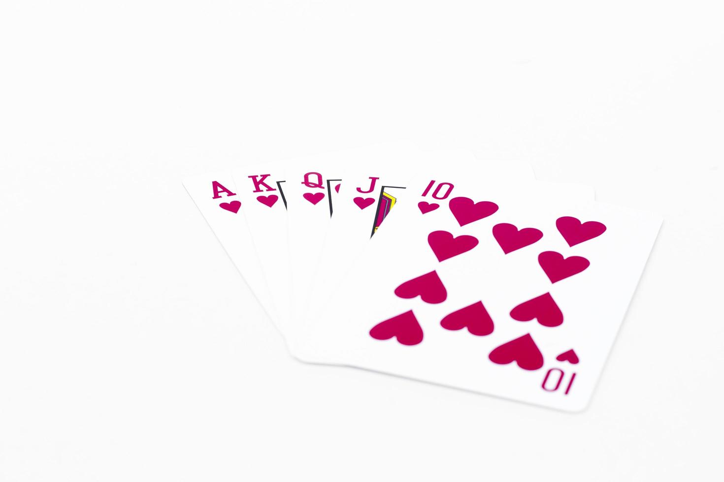 Playing cards on a white background photo