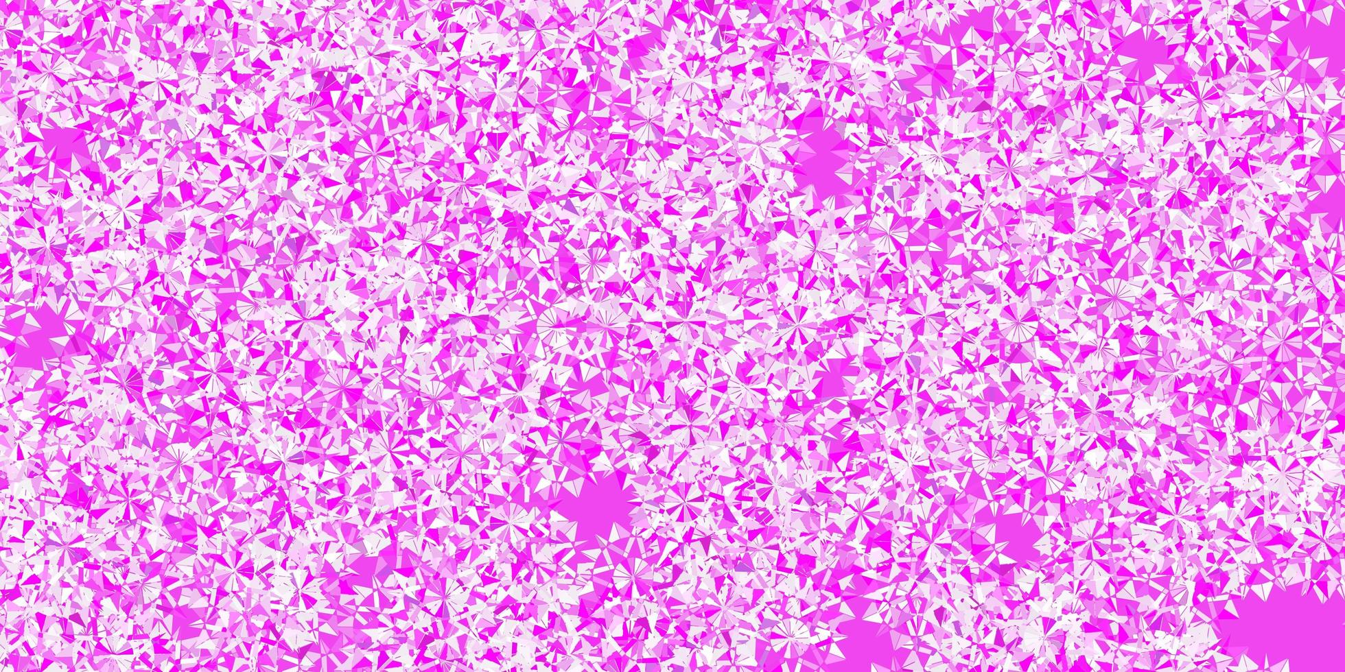Light purple, pink layout with beautiful snowflakes. vector