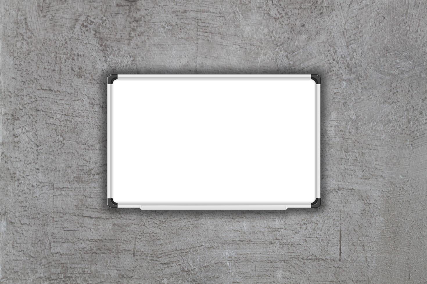 Whiteboard on a gray background photo