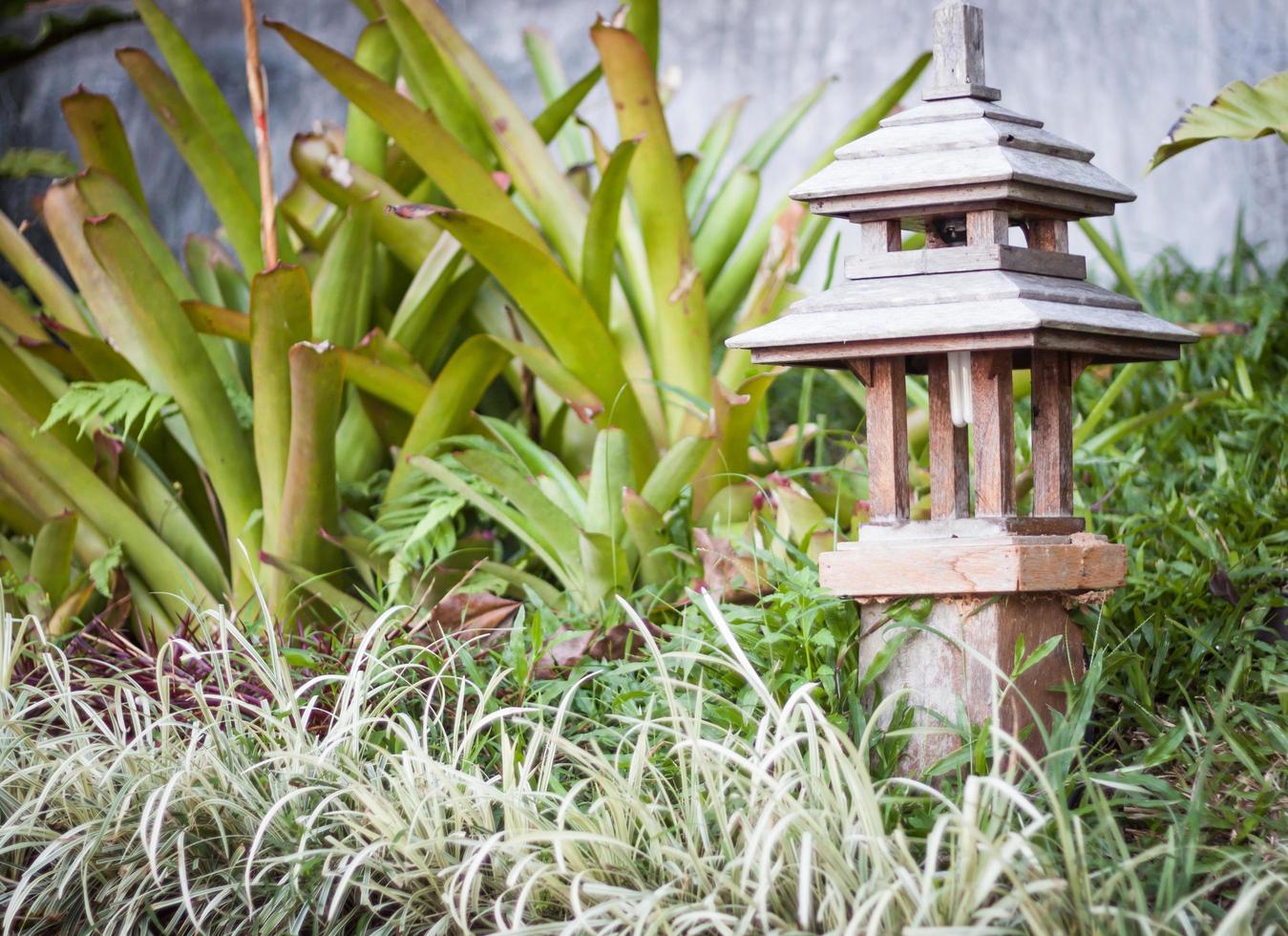 Lamp in a garden photo