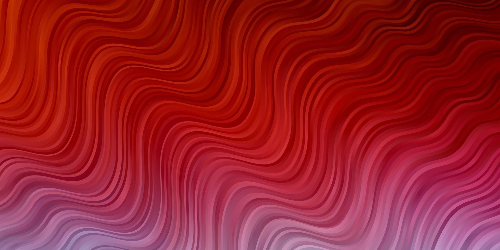 Red background with curved lines. vector