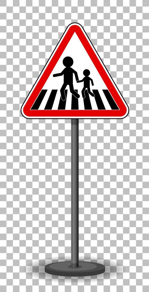 Red traffic sign on transparent background vector