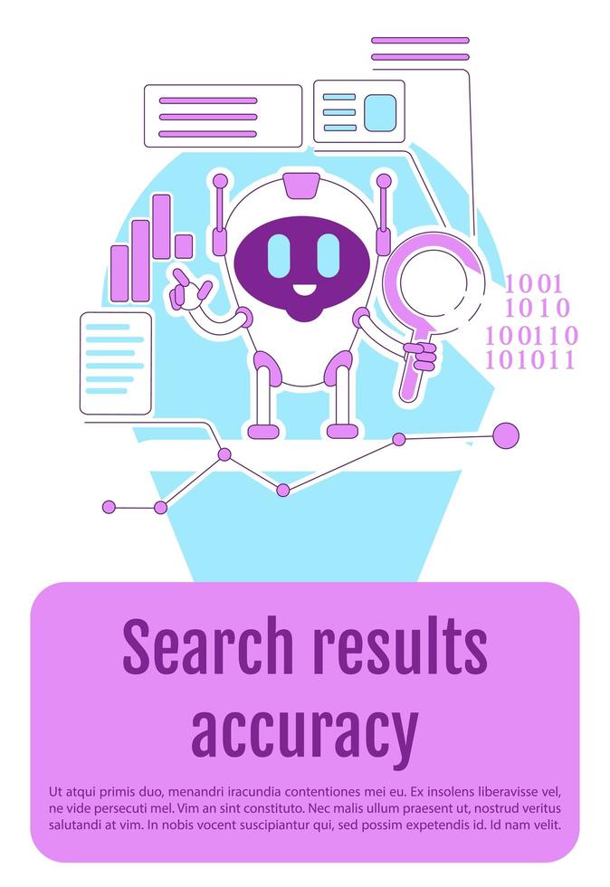 cartel de seo bot vector