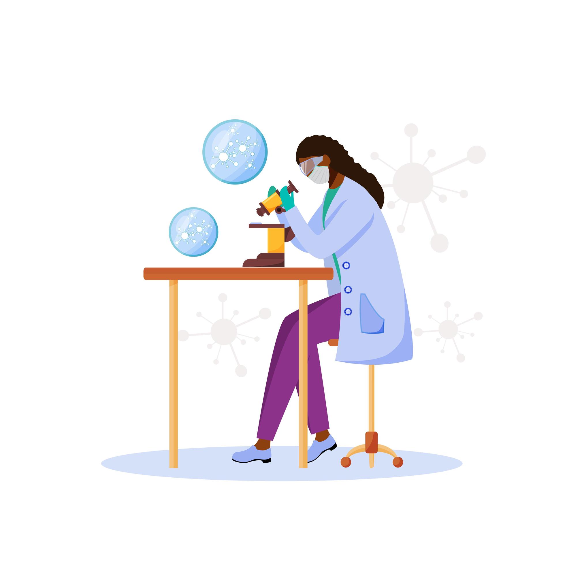 Laboratory worker character 1783019 Vector Art at Vecteezy