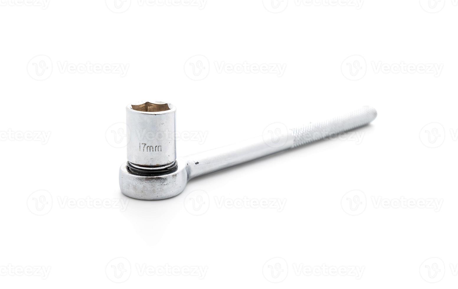 Socket wrench on white background photo