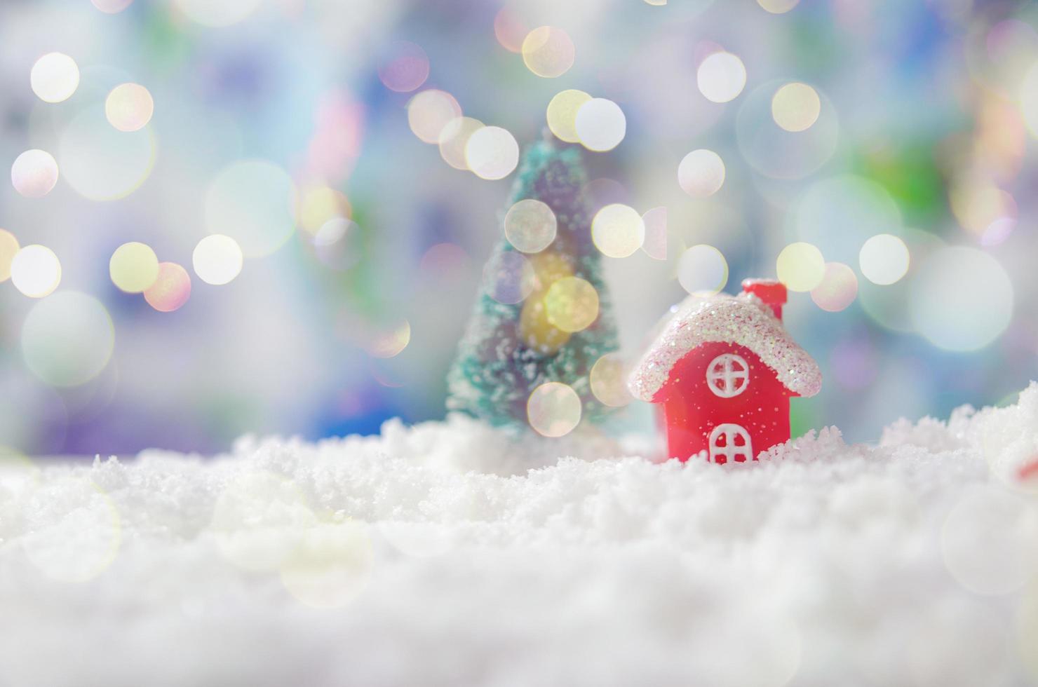 Christmas decor bokeh photo