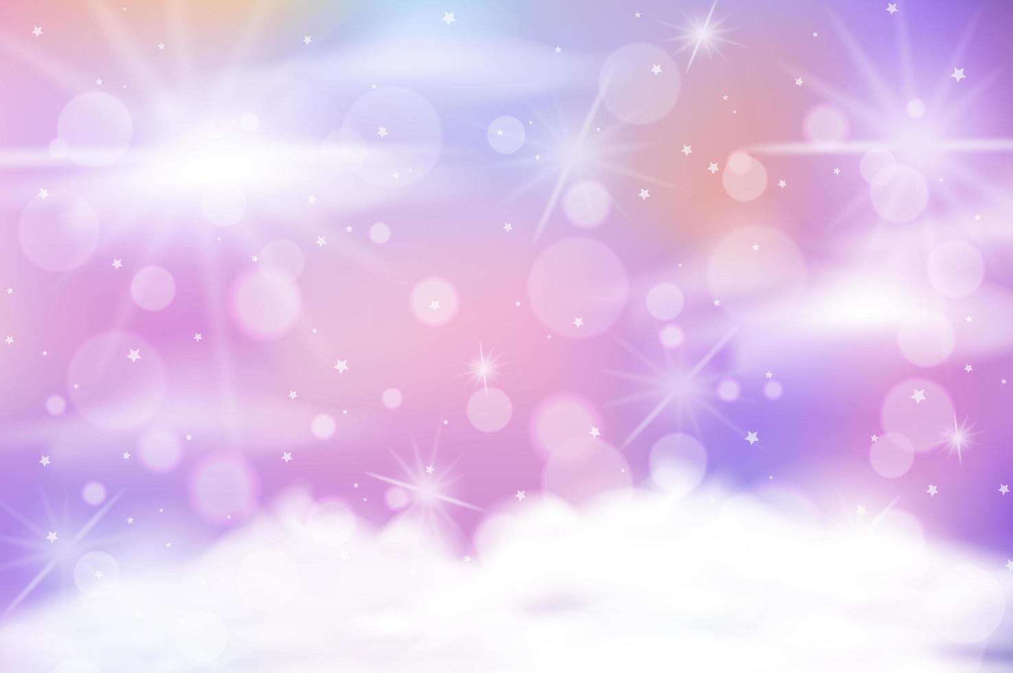 Magic fairy tale pastel sky background vector