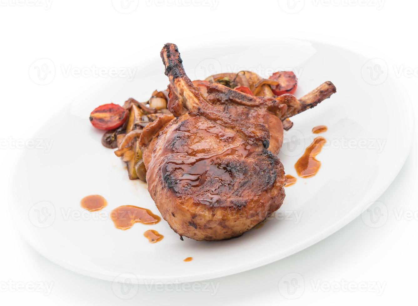 Pork chop steak photo