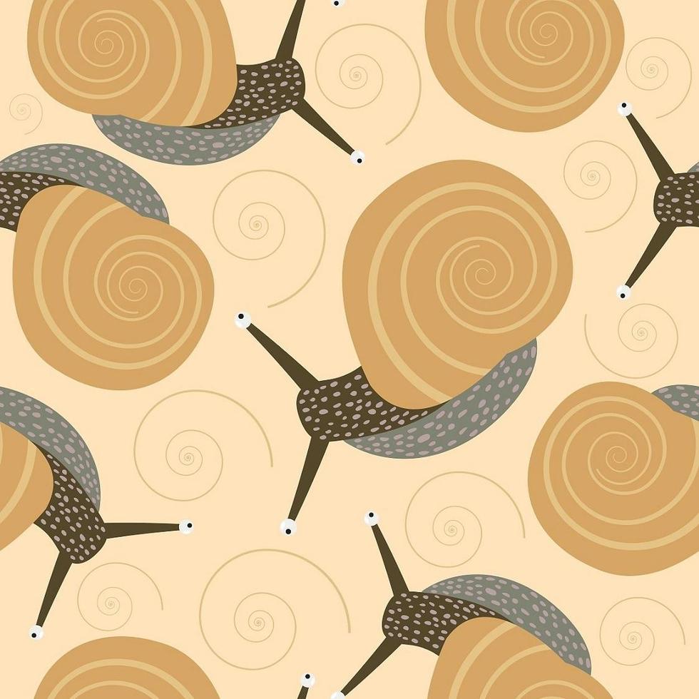 Snails Design Seamless Background Pattern vector