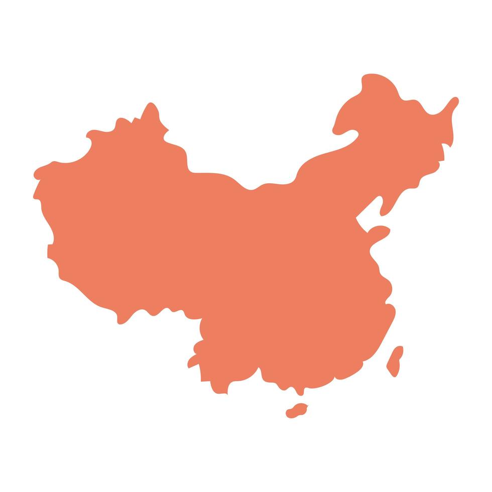 Isolated chinese map design vector