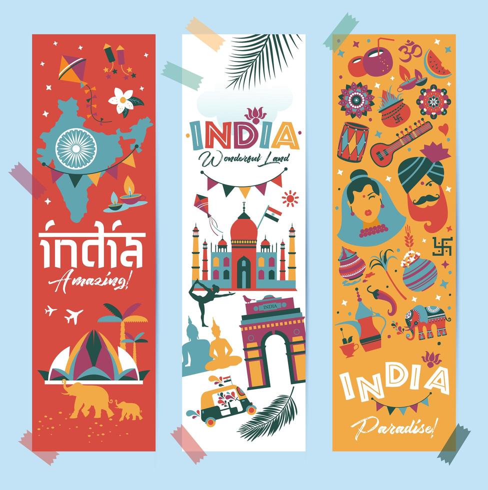 India set architecture vector