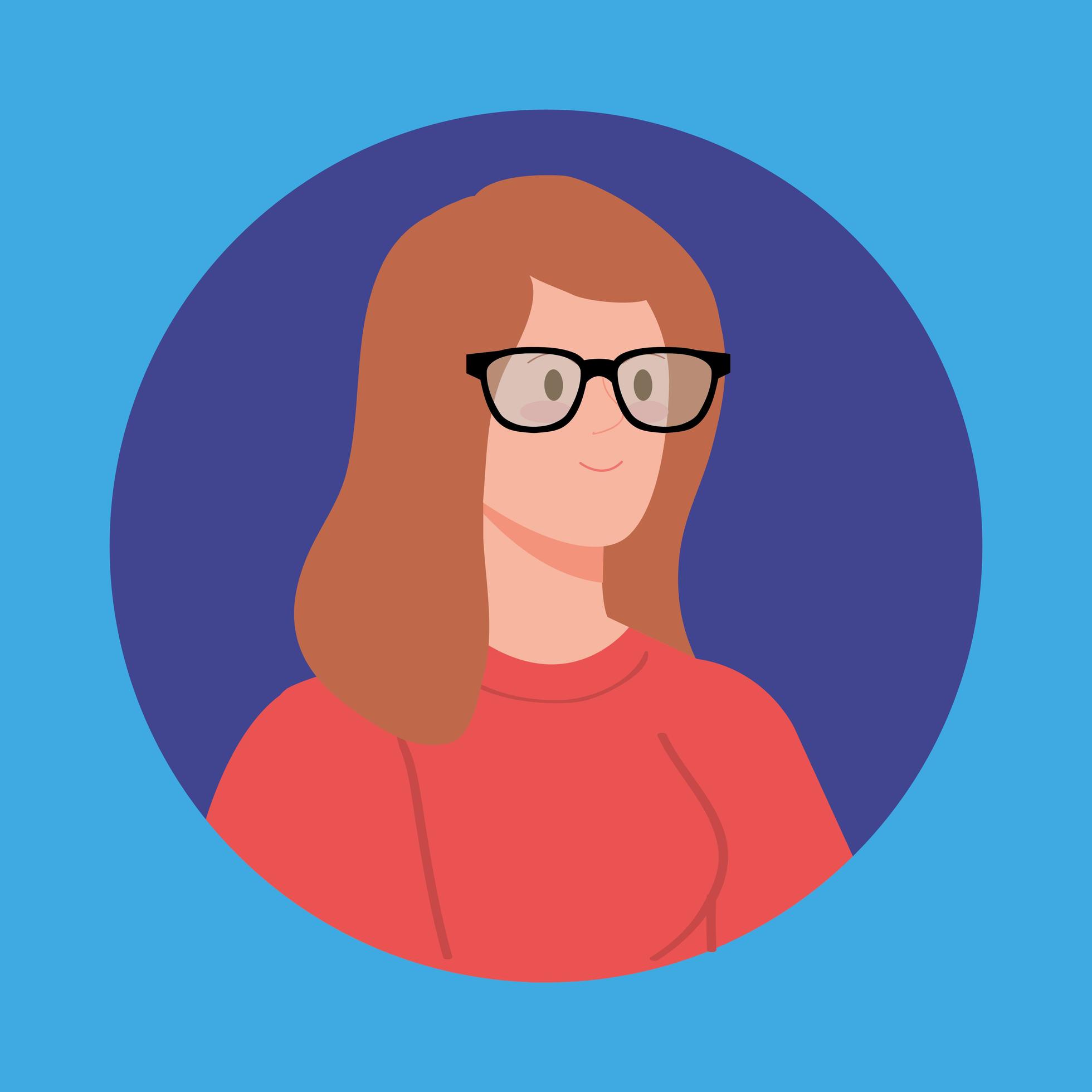 Round avatar with young woman 1783587 Vector Art at Vecteezy