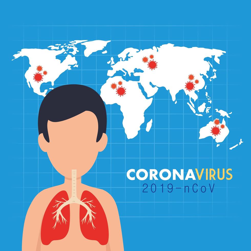 banner médico de síntomas de coronavirus vector
