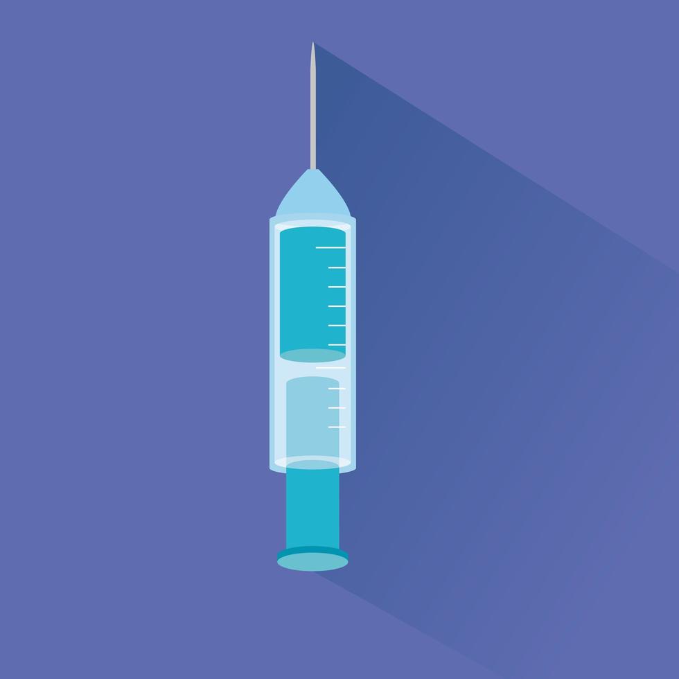 Syringe medical instrument icon vector