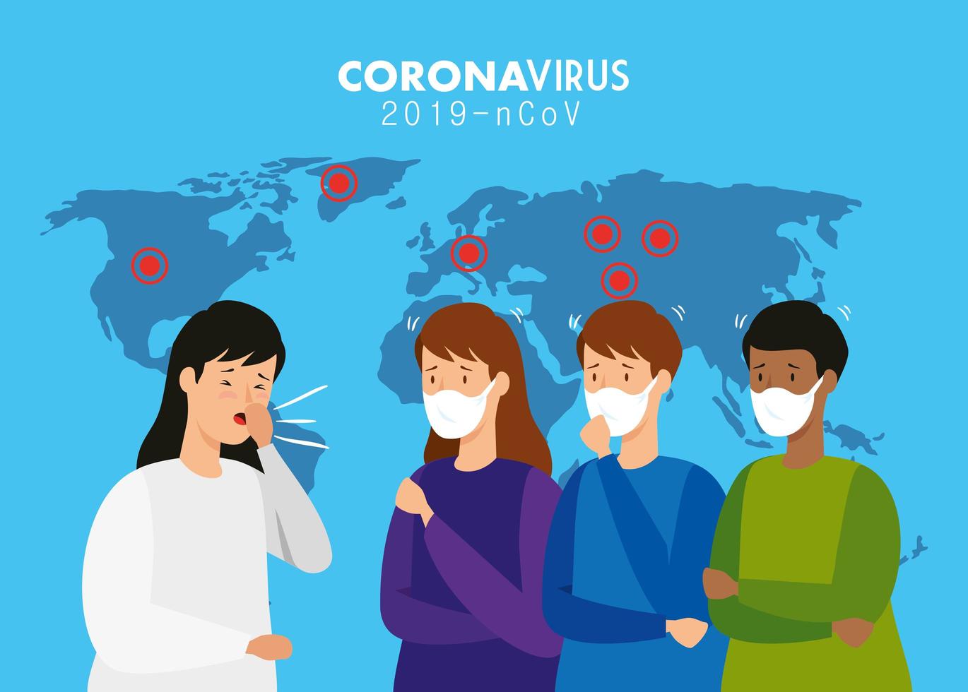 banner médico coronavirus vector