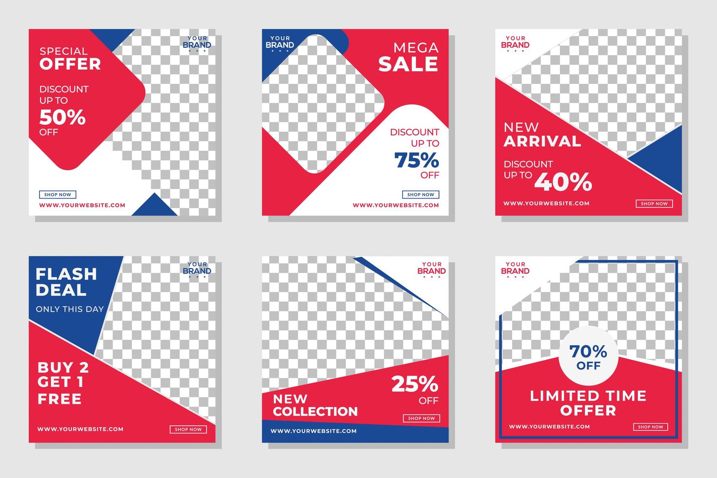 Fashion sale social media post vector