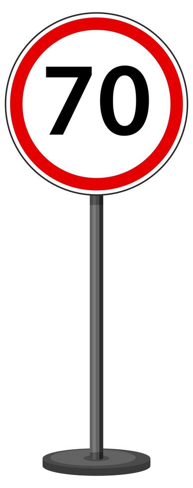 Red traffic sign on white background vector