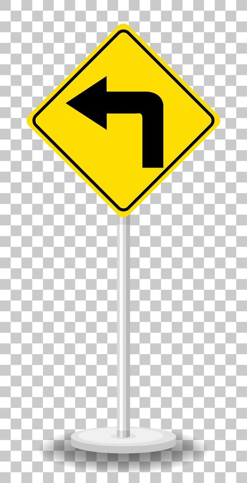 Yellow traffic warning sign vector