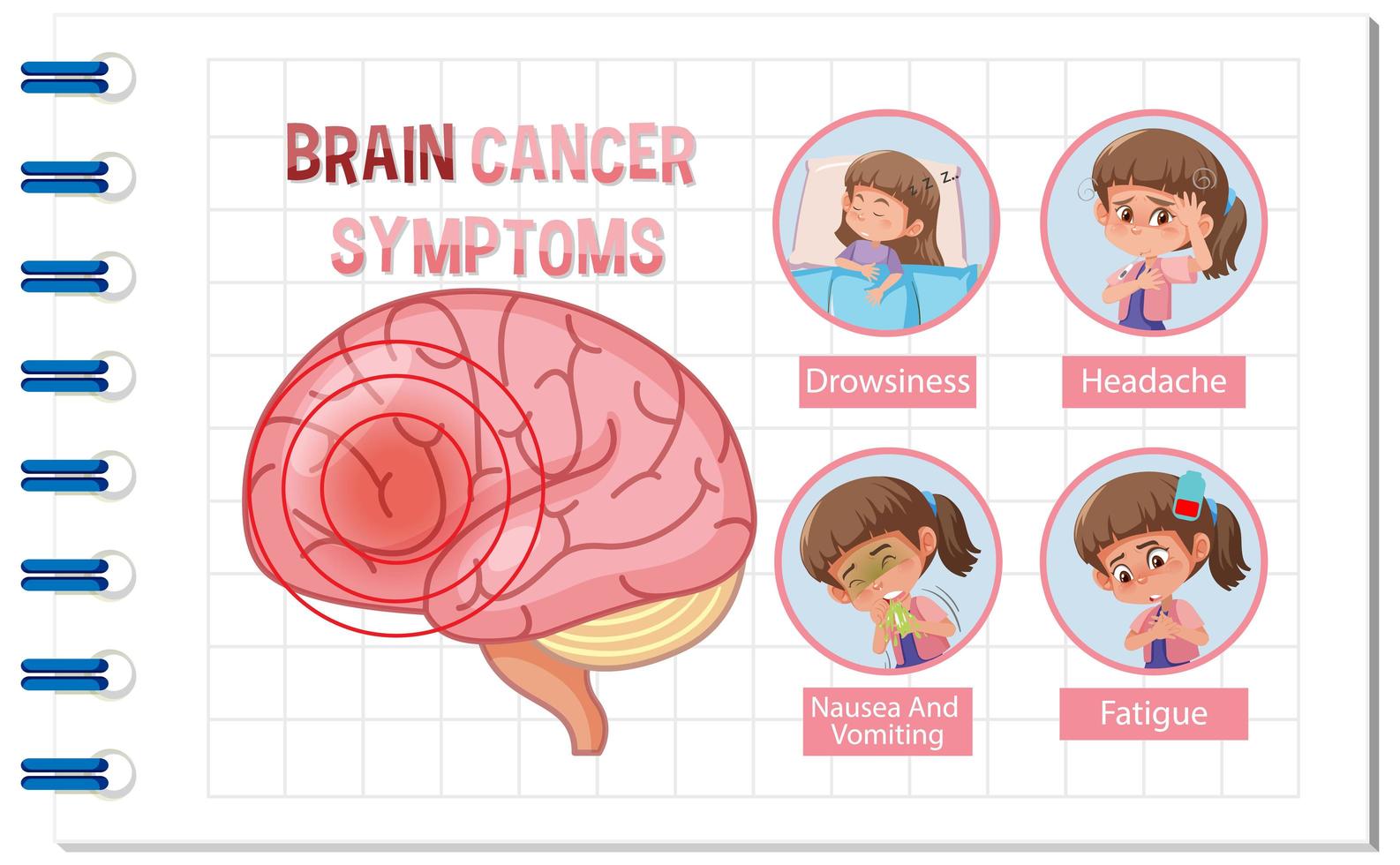 cartel de información del diagrama del cerebro humano vector