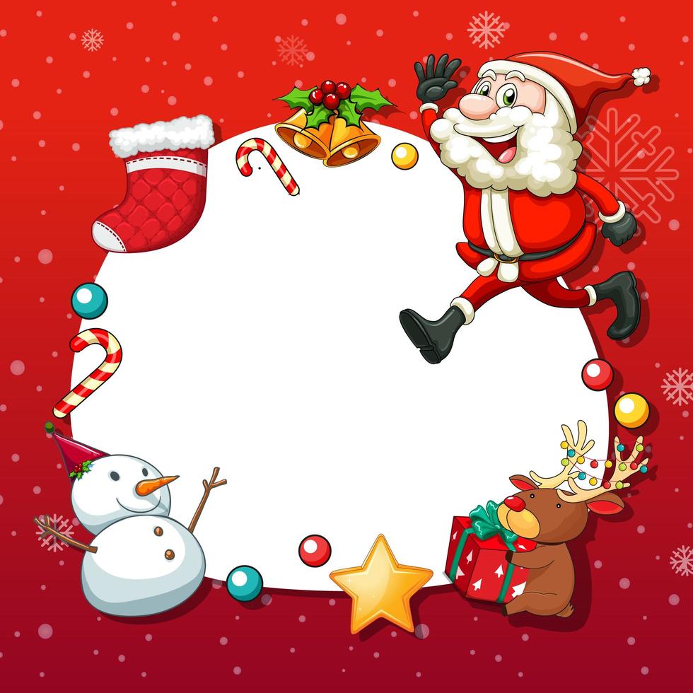 Christmas Frame with Christmas objects vector