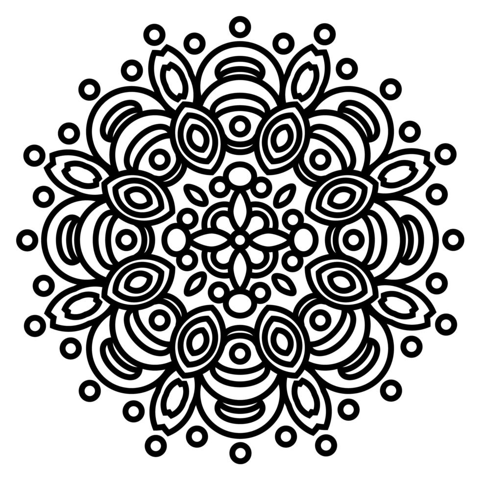 Mandala With Ornaments vector
