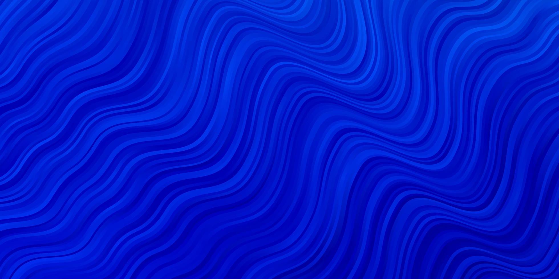 plantilla de vector azul claro con curvas.