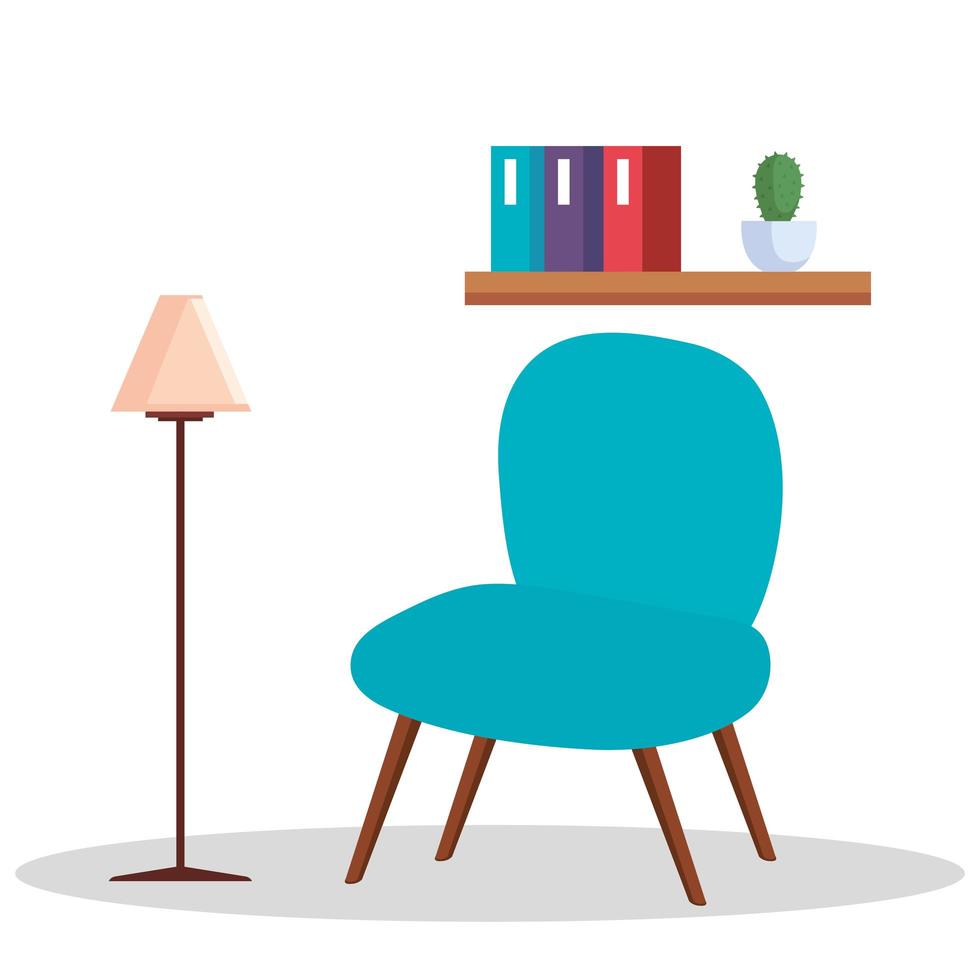 living room home place background with chair vector