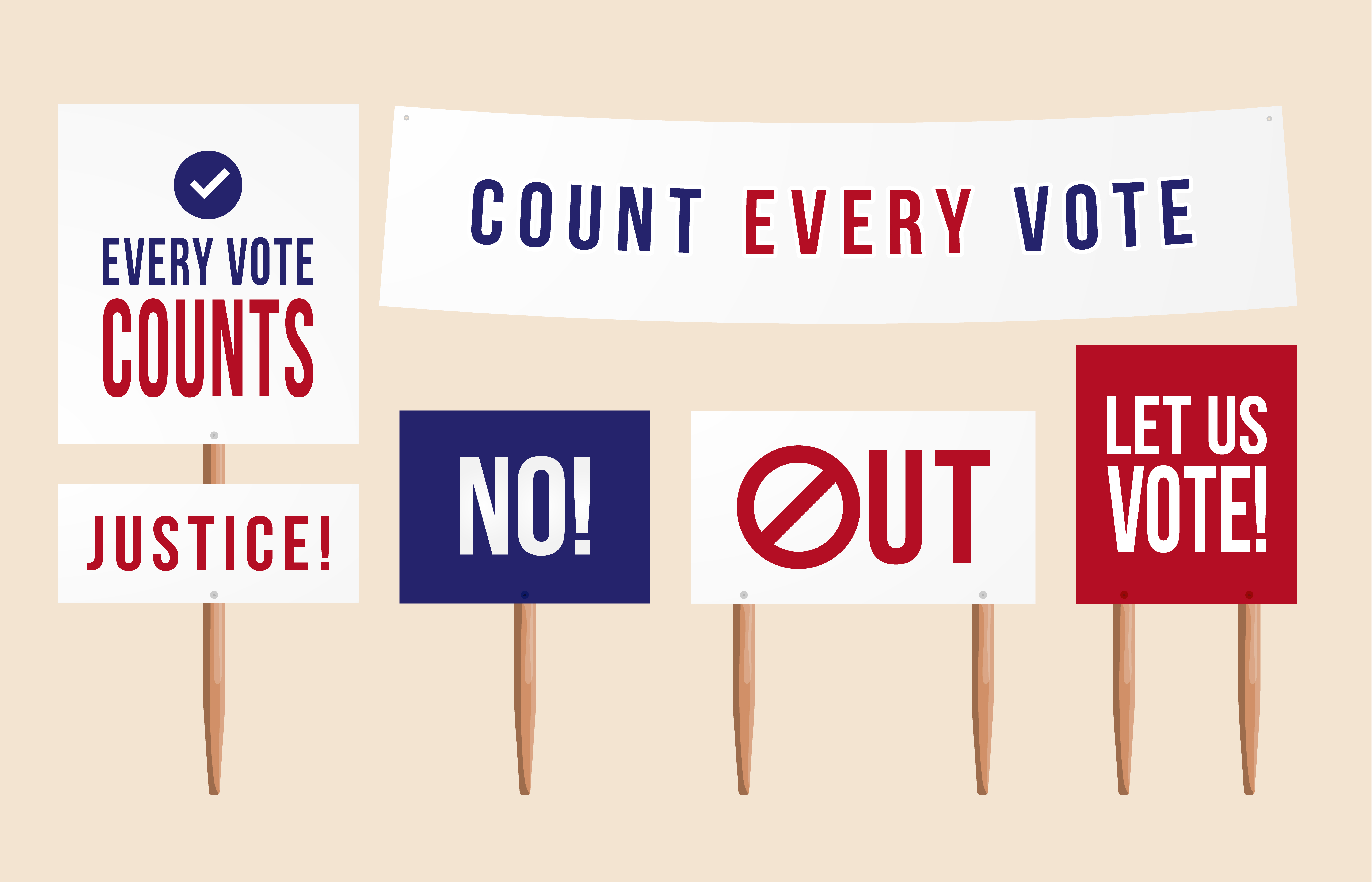 Political message. Count every. Count every. Banner in hands. Albert-hibbler-count-every-star.