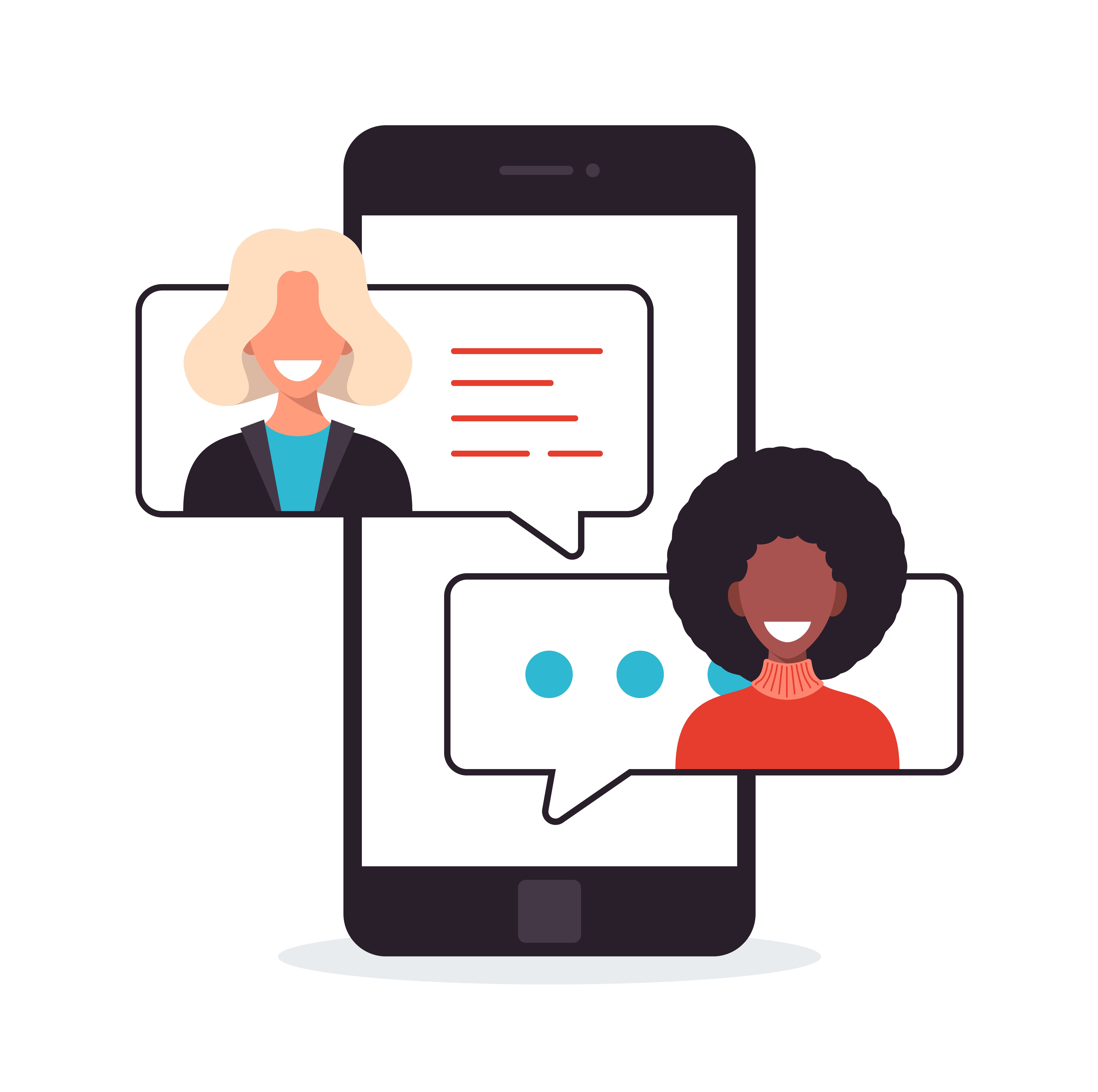 Social Media Messenger Networking Two Businesswoman Chat Flat Cartoon Vector Illustration For Web Banner Infographics Mobile Smart Phone With Dialog Bubble People Face Avatar On A Screen Vector Art At Vecteezy Social Media Messenger Networking Two Businesswoman Chat Flat Cartoon Vector Illustration For Web Banner Infographics Mobile Smart Phone With Dialog Bubble People Face Avatar On A Screen Vector Art At Vecteezy