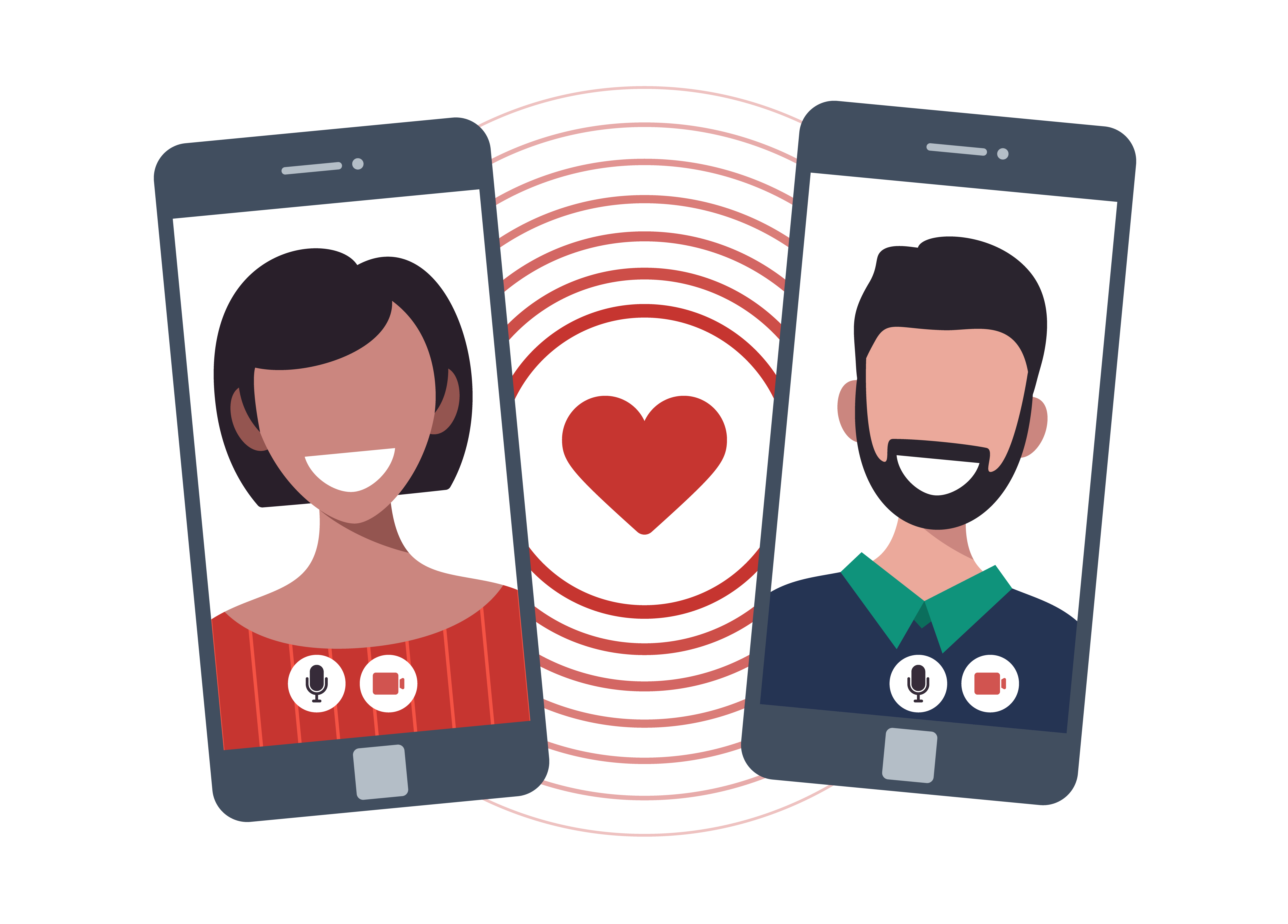 Man And Woman Using Online Dating App On Smartphone And Meeting At Table  Tiny People Blind Date Speed Dating Online Dating Service Concept Flat  Vector Modern Illustration Stock Illustration - Download Image