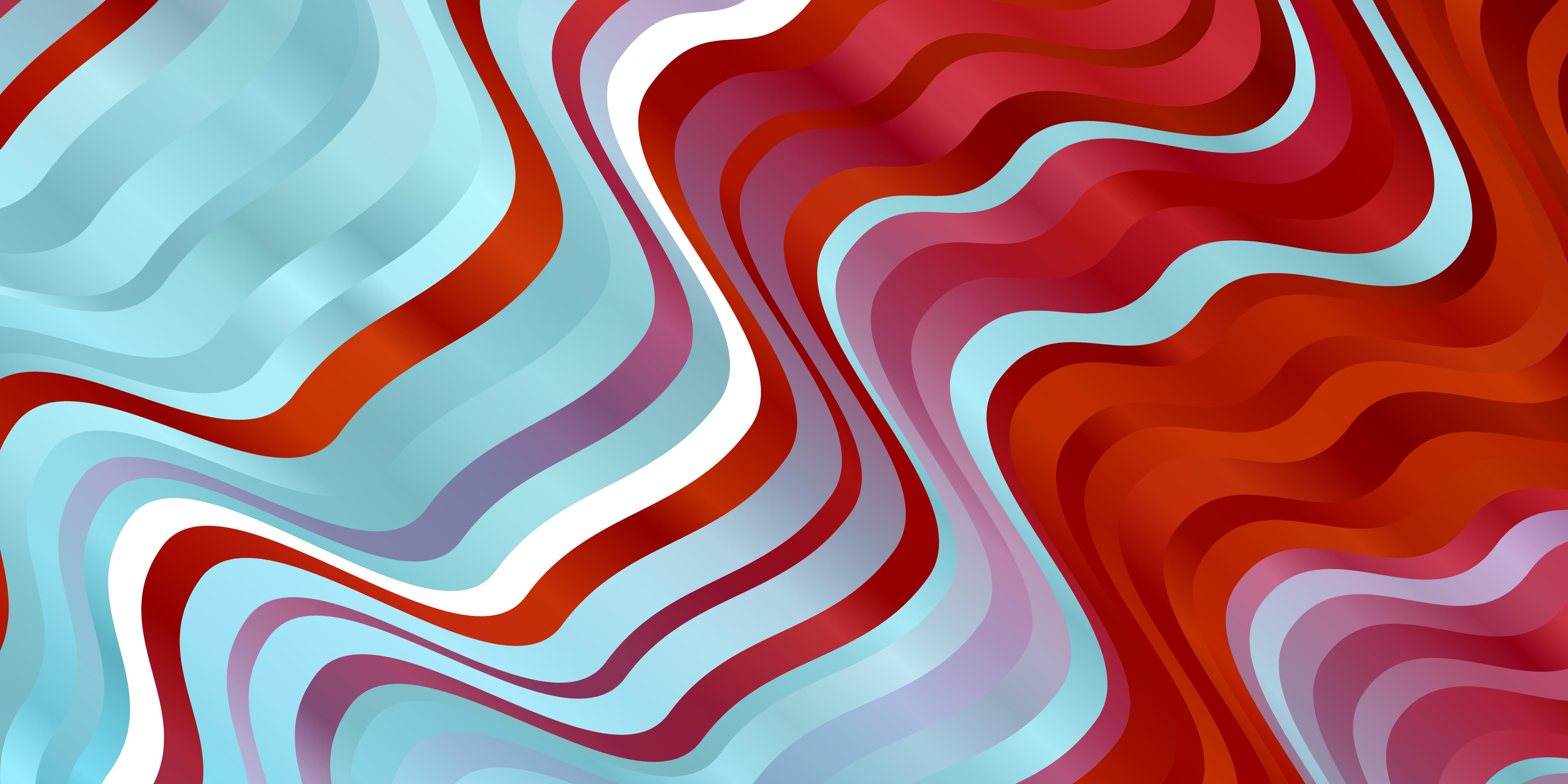Light Blue, Red vector background with bent lines. 1811079 Vector Art