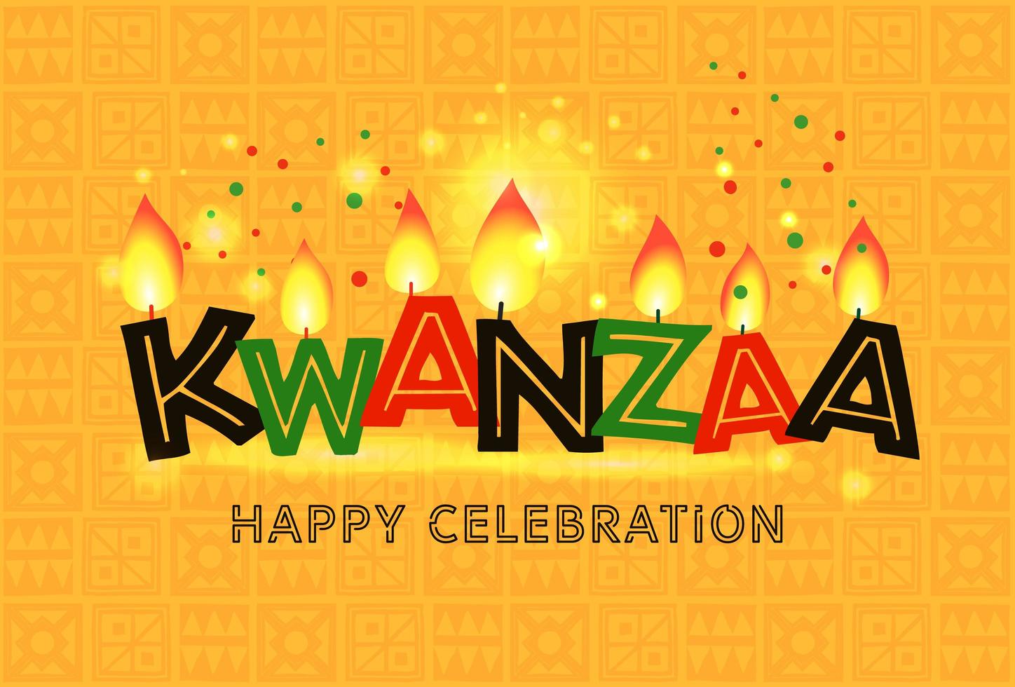 Banner for Kwanzaa with traditional colors vector