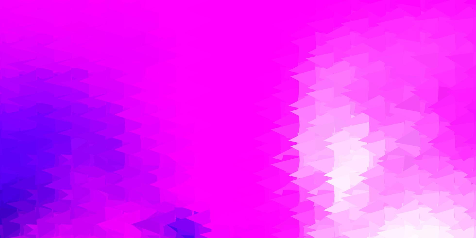 Light purple, pink vector triangle mosaic backdrop.