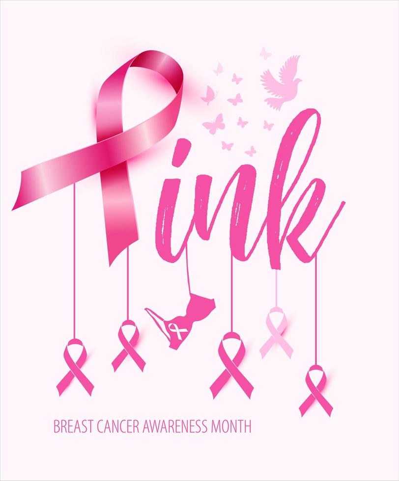 Breast cancer awareness concept vector