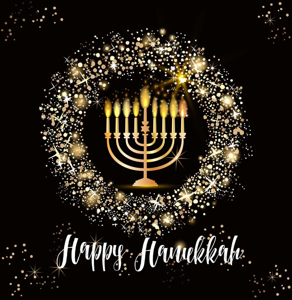 Jewish holiday Hanukkah background vector