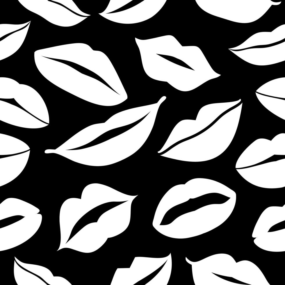 Flat design of lips pattern vector