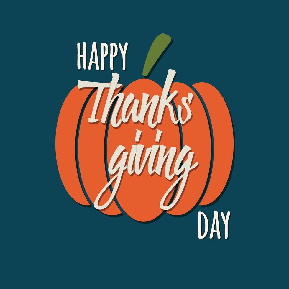 Happy Thanksgiving day card with decorative elements, colorful design. vector
