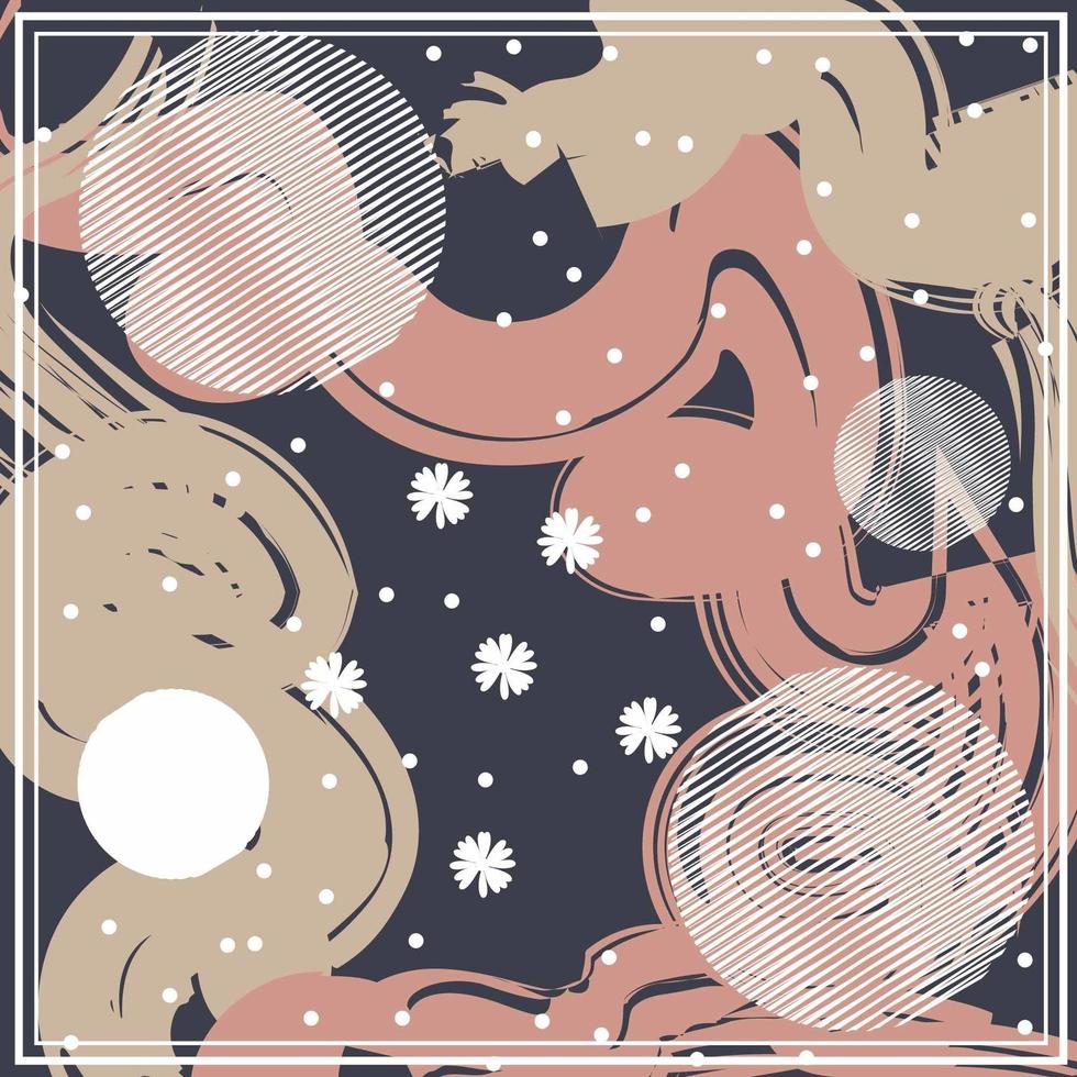 Abstract scarf pattern design for hijab and blanket vector