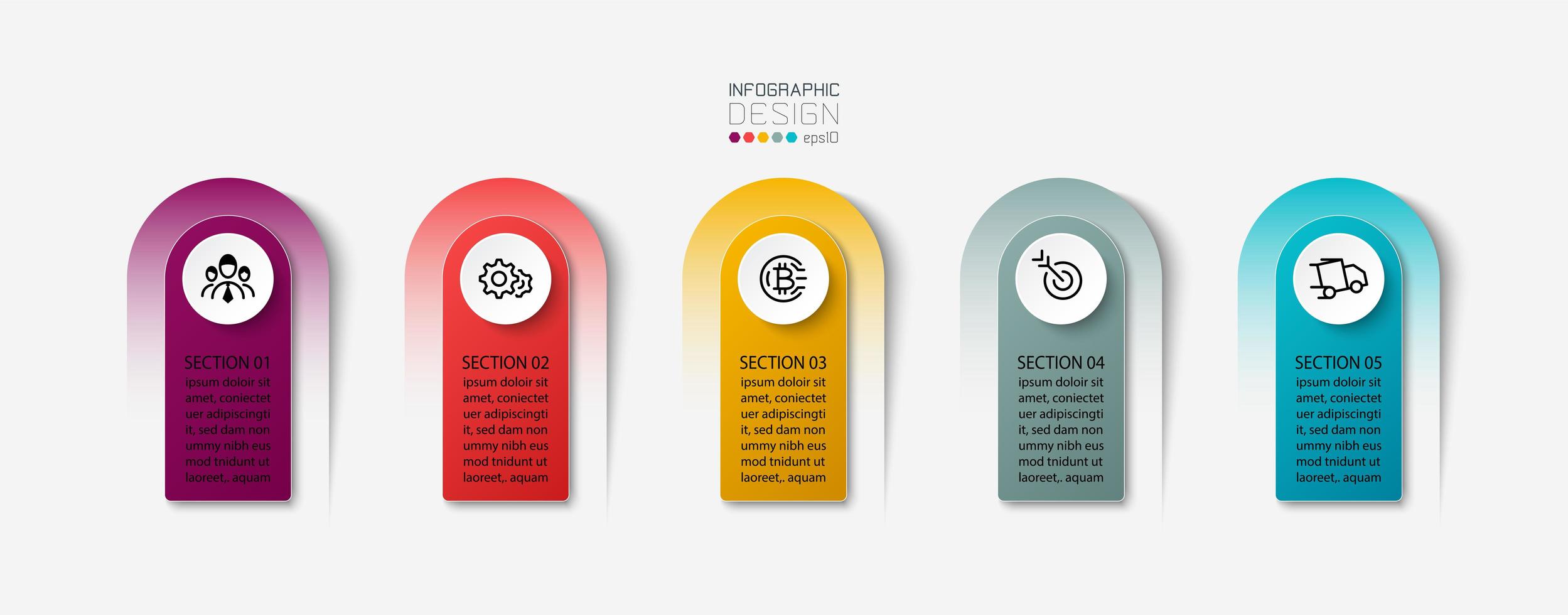 5 option labels vector