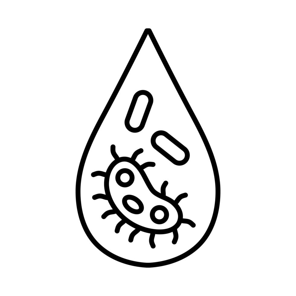 Coronavirus, medicine and science line icon vector