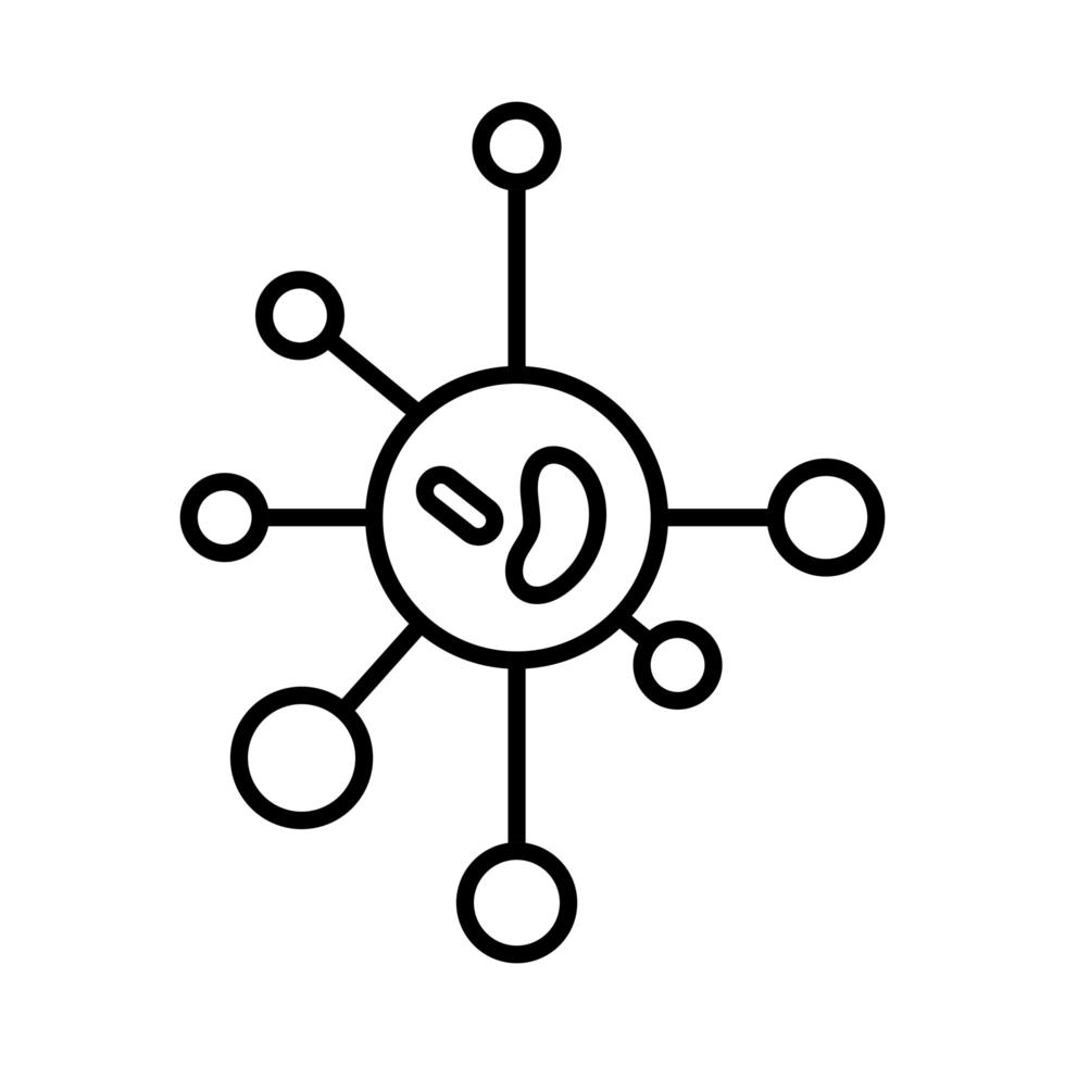 Coronavirus line icon vector