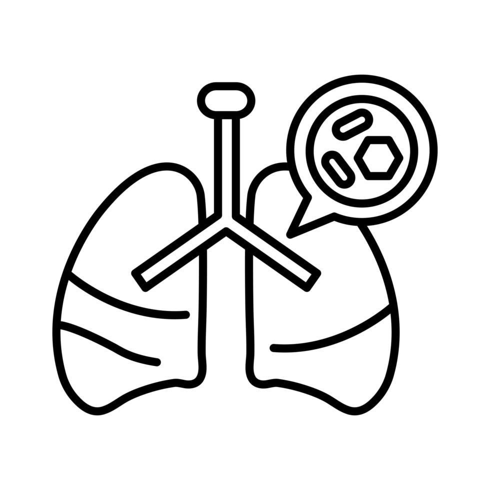 icono de línea de coronavirus, medicina y ciencia vector