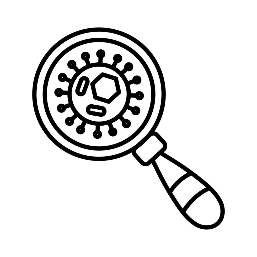 Coronavirus, medicine and science line icon vector