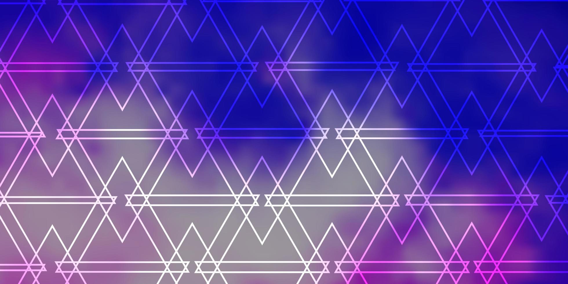 Light Purple vector background with triangles.